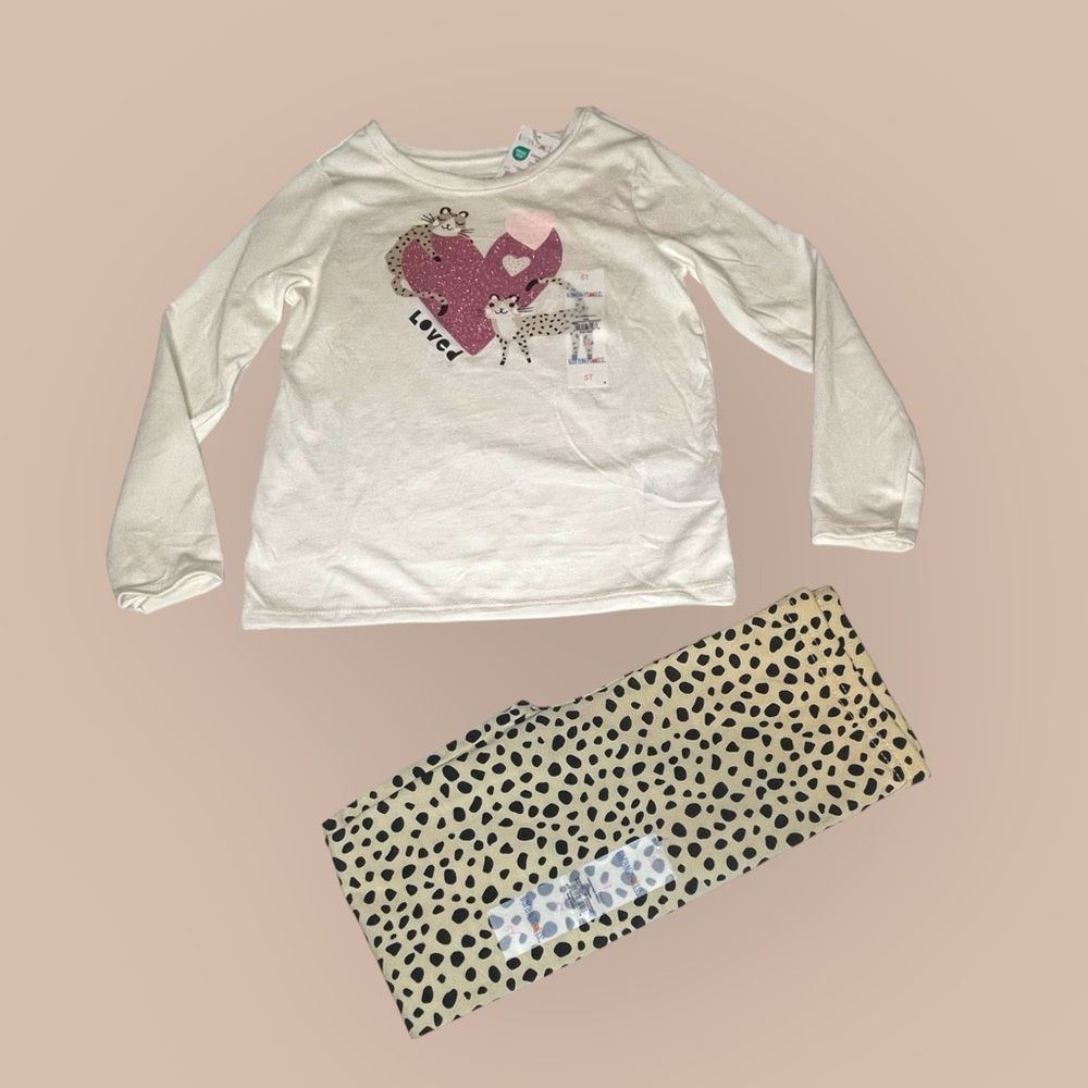 Garanimals Cream and Black Kids Matching Set